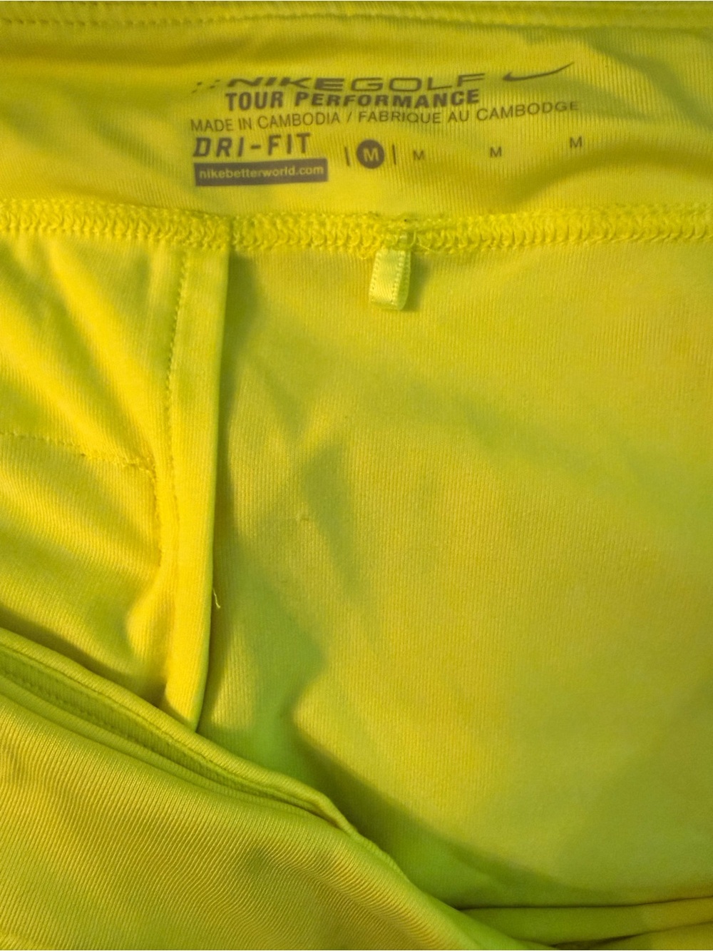 Nike Dri-FIT Tour Performance Golf Skirt — Neon Yellow - Picture 5 of 5